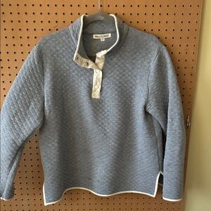 Wallflower Gray Quilted Top with White Trim